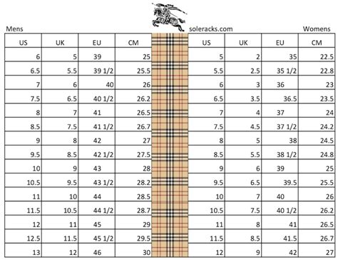 tallas burberry|burberry shoe conversion chart.